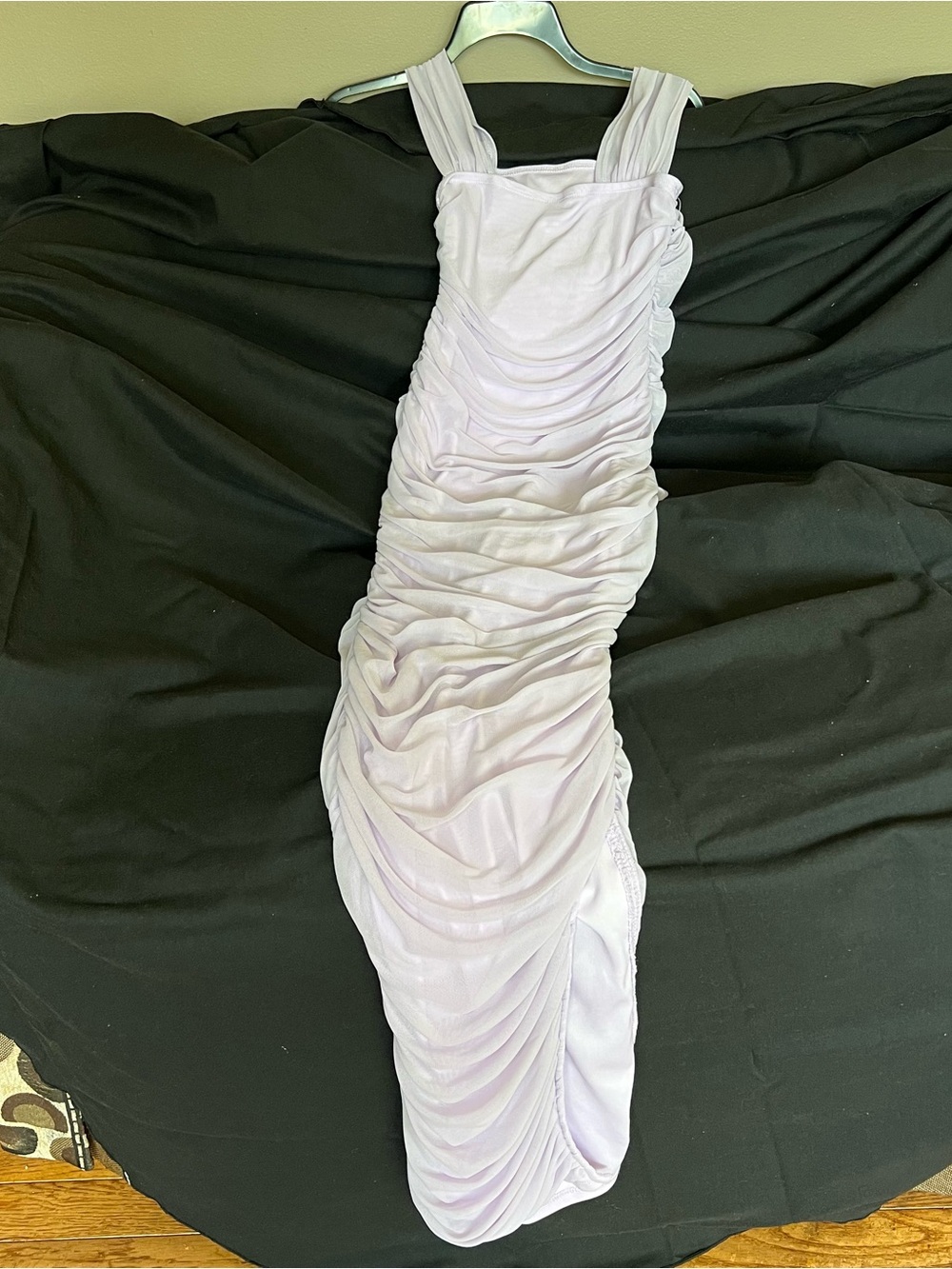 SHEIN Light Lavender Ruched Maxi Dress